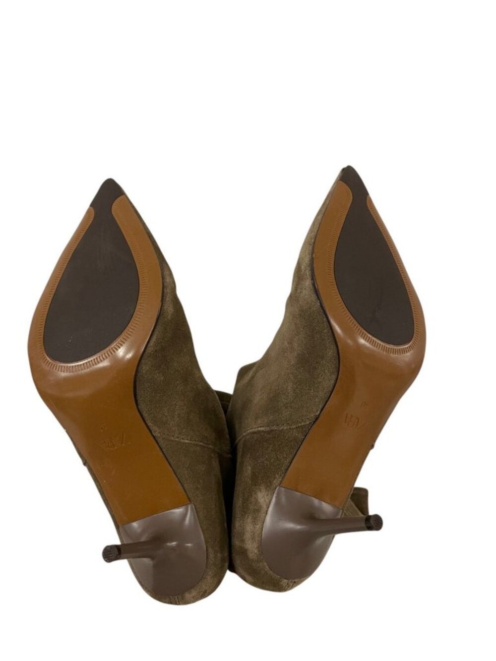 Zara Split Leather Stiletto Heel Boots EU 40 US 9 Taupe Gray 2004/610 NWOB - Picture 8 of 10